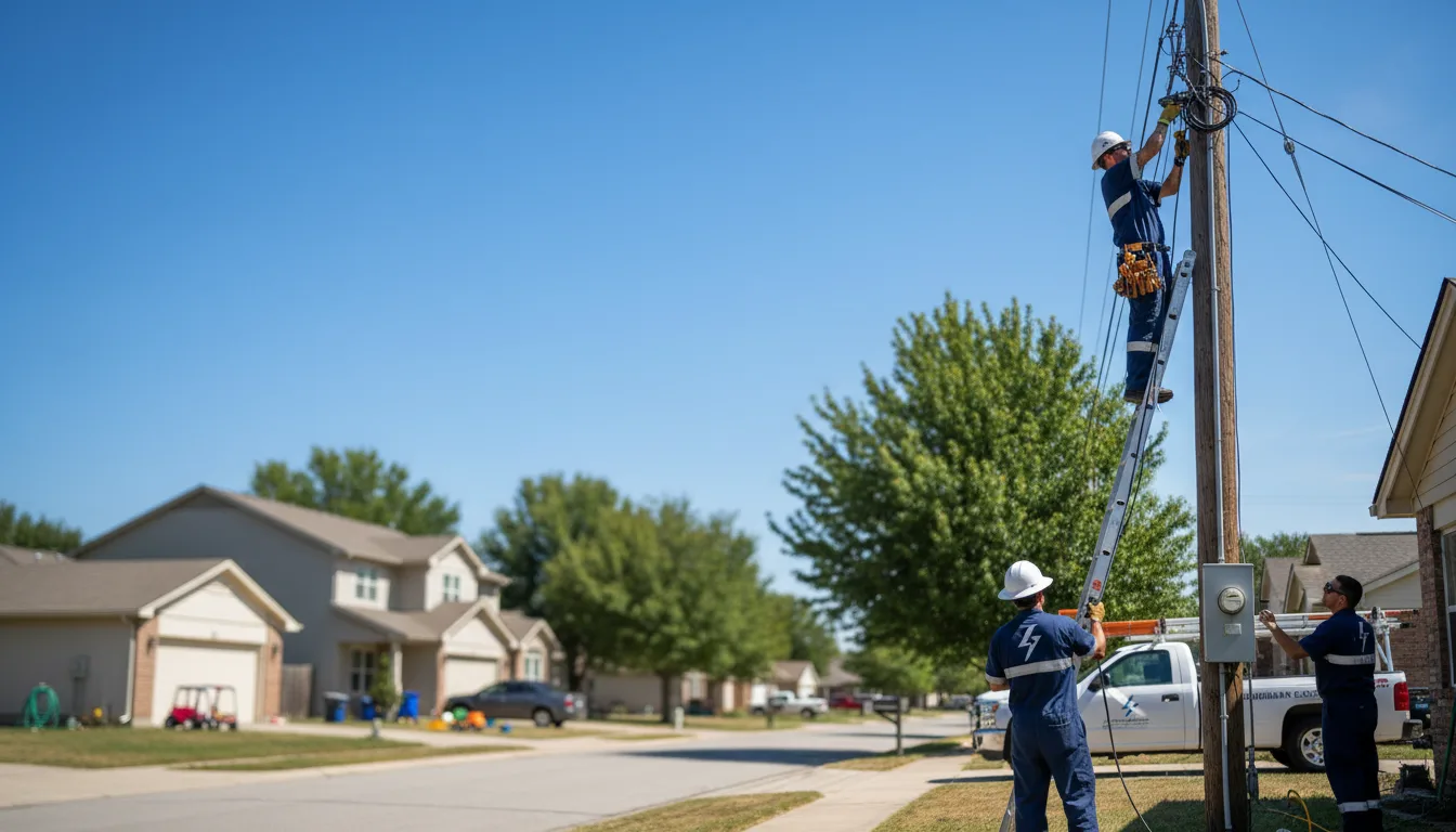 Residential electrician providing installation services in Asbury, MO